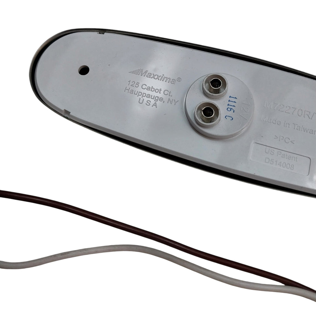 Maxxima LED Red Oval Marker Clearance Light Chrome Trim RV Trailer Truck (M72270R-KIT)