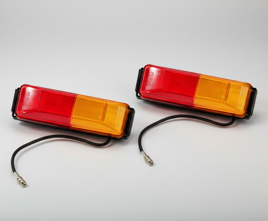 2-Pack Red / Amber Bi-Color Incandescent Fender Mount Clearance Marker Lights (MC-67ARB-LOT2)