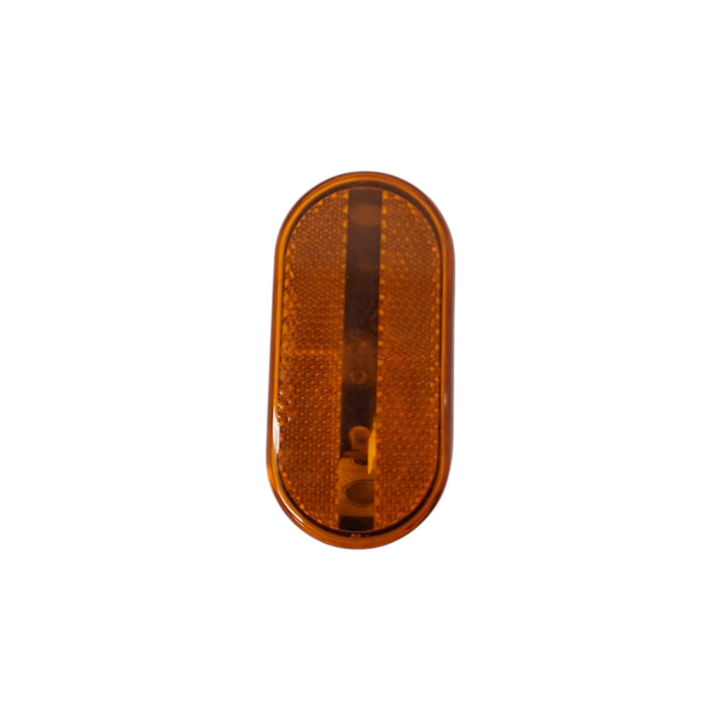 Optronics 4" Amber Marker Clearance Light Reflective Black Base Single Wire Incandescent