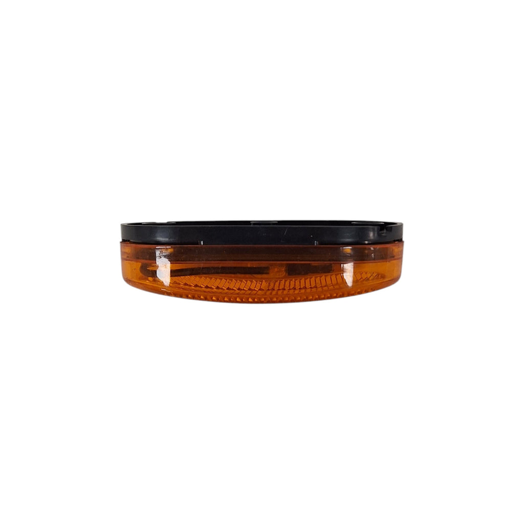 Optronics 4" Amber Marker Clearance Light Reflective Black Base Single Wire Incandescent