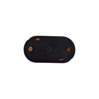 Optronics 4" Amber Marker Clearance Light Reflective Black Base Single Wire Incandescent