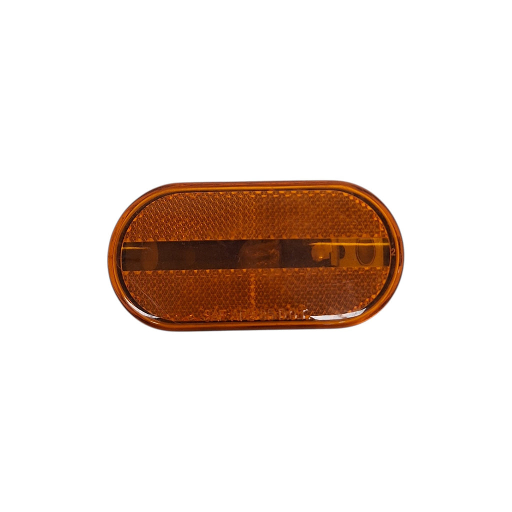 Optronics 4" Amber Marker Clearance Light Reflective Black Base Single Wire Incandescent
