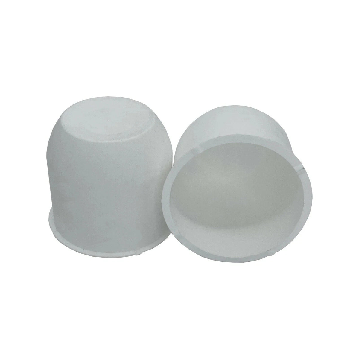 3.125" White Plastic Trailer Hub Cap Covers - Set of 2 (MD9005W-LOTOF2)
