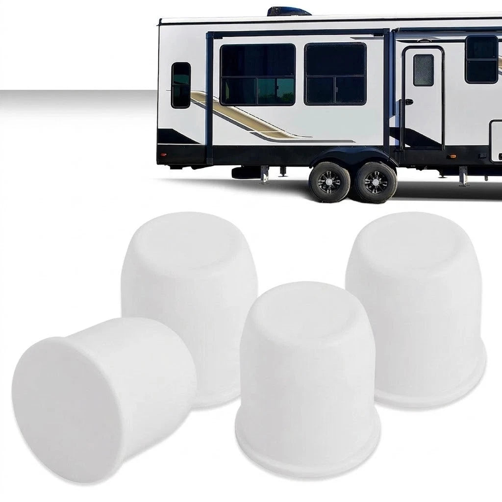 4.25" White Plastic Hub Cap - Pack of 4 (MD9005W-LOTOF4)