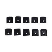 Ten - 1" Universal Black Molding Trim Plastic End Cap RV Camper 5th Wheel Trailer (MEC-B-LOTOF10)