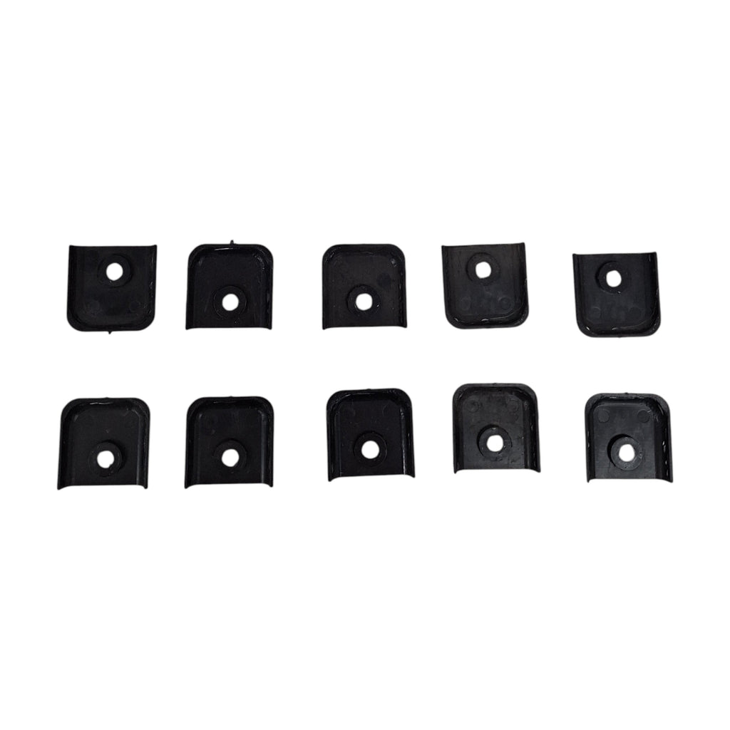 Ten - 1" Universal Black Molding Trim Plastic End Cap RV Camper 5th Wheel Trailer (MEC-B-LOTOF10)