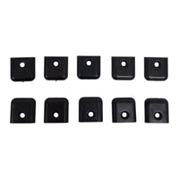 Ten - 1" Universal Black Molding Trim Plastic End Cap RV Camper 5th Wheel Trailer (MEC-B-LOTOF10)