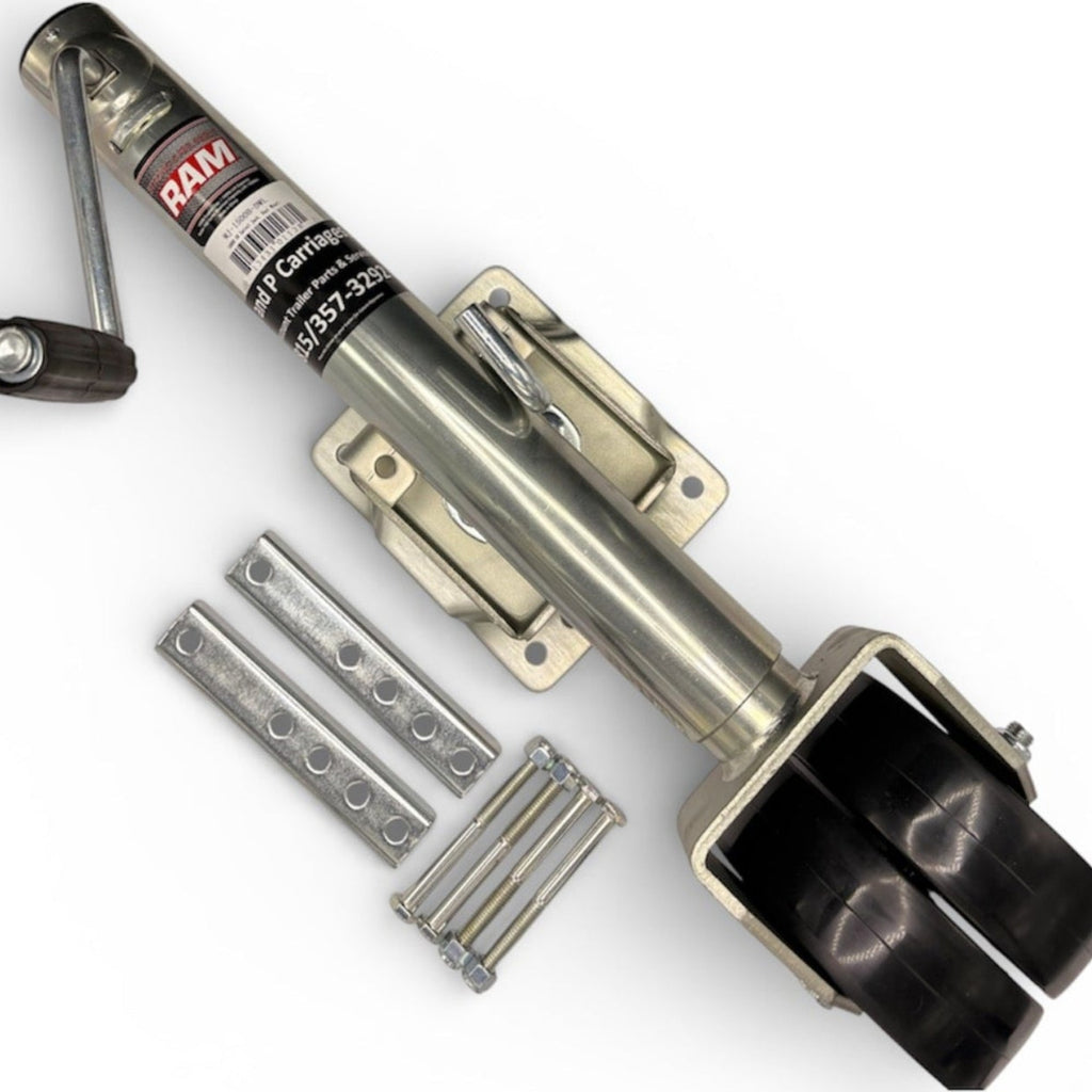 Boat Trailer Jack w/ Dual Wheels – Swivel Sidewind – 1,500 lb – Zinc Marine Jack (MJ-1500B-DWL)