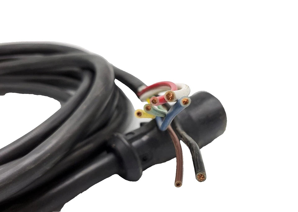7-Way RV Trailer Plug with 20 ft Multi-Gauge Wire Harness (MP7WY-20)