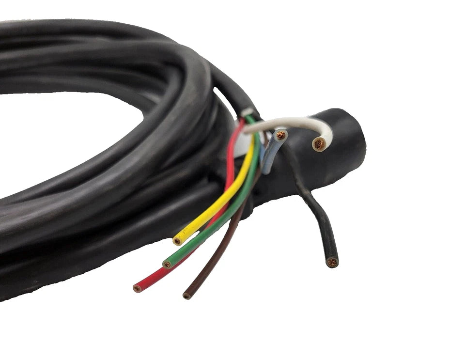 7-Way RV Trailer Plug with 20 ft Multi-Gauge Wire Harness (MP7WY-20)