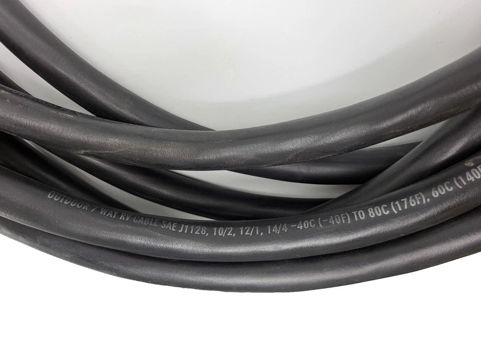 7-Way RV Trailer Plug with 20 ft Multi-Gauge Wire Harness (MP7WY-20)