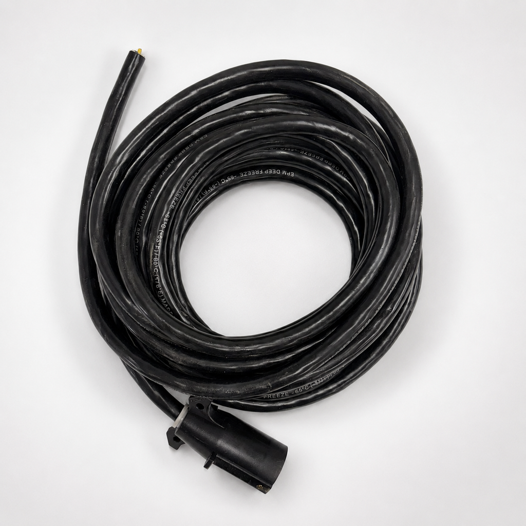 Pre-Assembled 7-Way RV Trailer Plug Wiring Harness – 25 ft (MP7WY-25-RP)