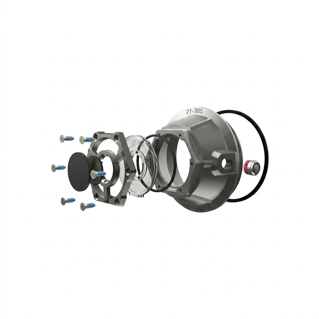 Four - Dexter FORTRESS 4" Diameter Aluminum Oil Cap for 10,000-16,000 lb axles (K21-305-00-FOUR)