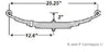 Two (2) 2500# Trailer Leaf Spring for 5000# Axle 25.25" Camper 4 Leaf (PR4-2)