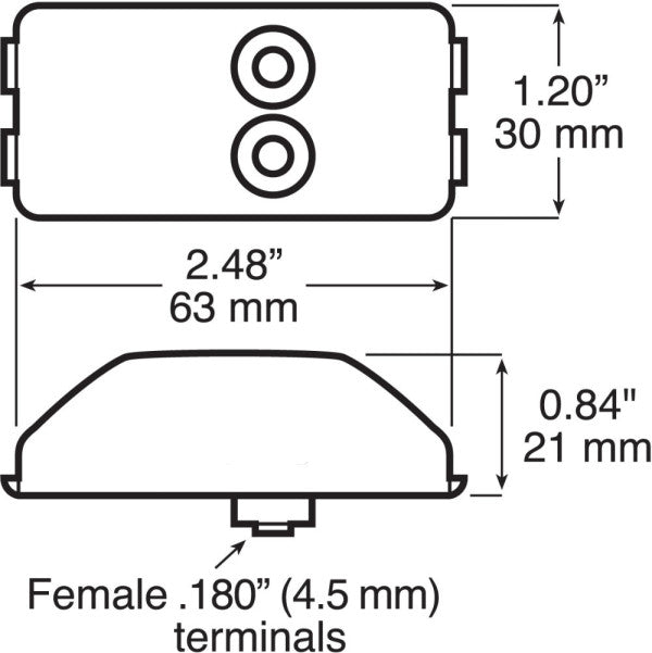 Anderson Sealed Red Clearance Marker Light Truck Trailer Boat RV (E150BKR)
