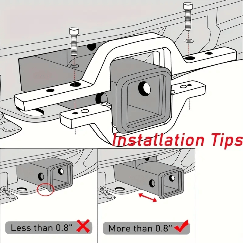 4" 60W Dual LED Work/Reverse Light with 2.5" Tow Hitch Bracket Hitch Light (QMP0002-KIT)