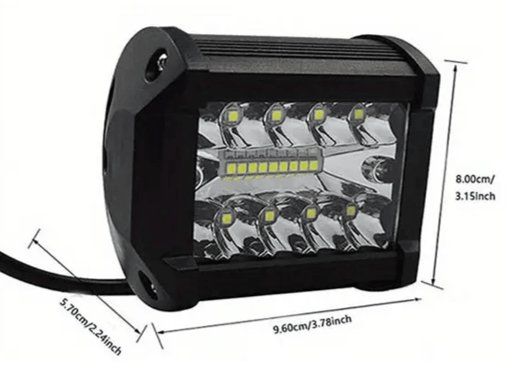 4" 60W Dual LED Work/Reverse Light with 2.5" Tow Hitch Bracket Hitch Light (QMP0002-KIT)