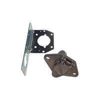 4-Way Round Female Connector with Bracket for Trailer, RV, Camper, Truck (R4CD-KIT)