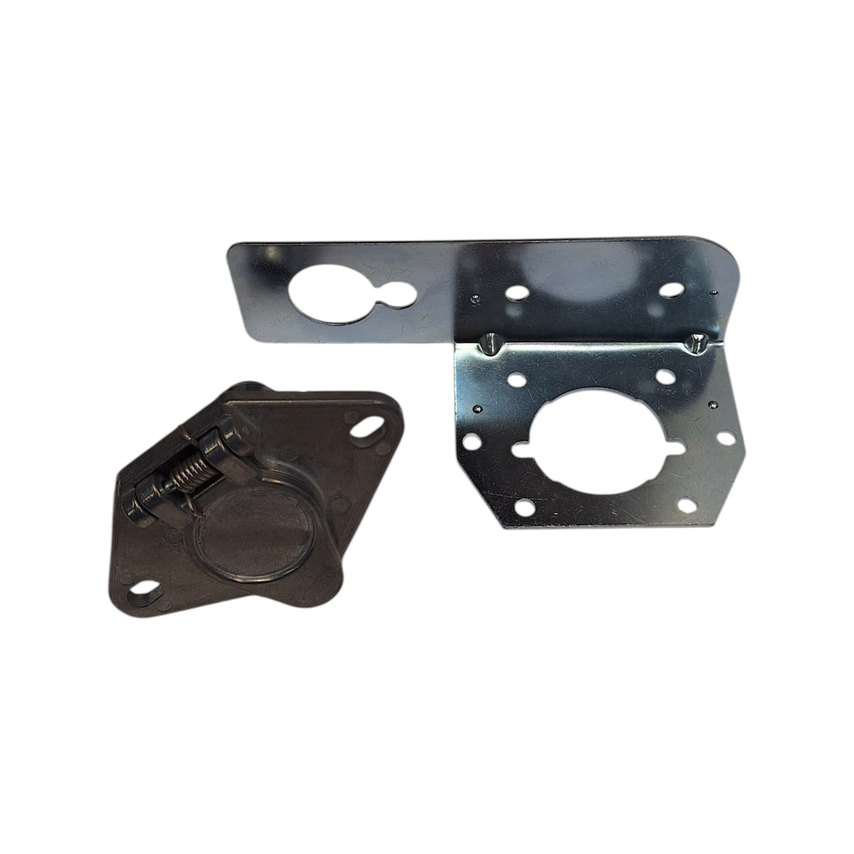 4-Way Round Female Connector with Bracket for Trailer, RV, Camper, Truck (R4CD-KIT)