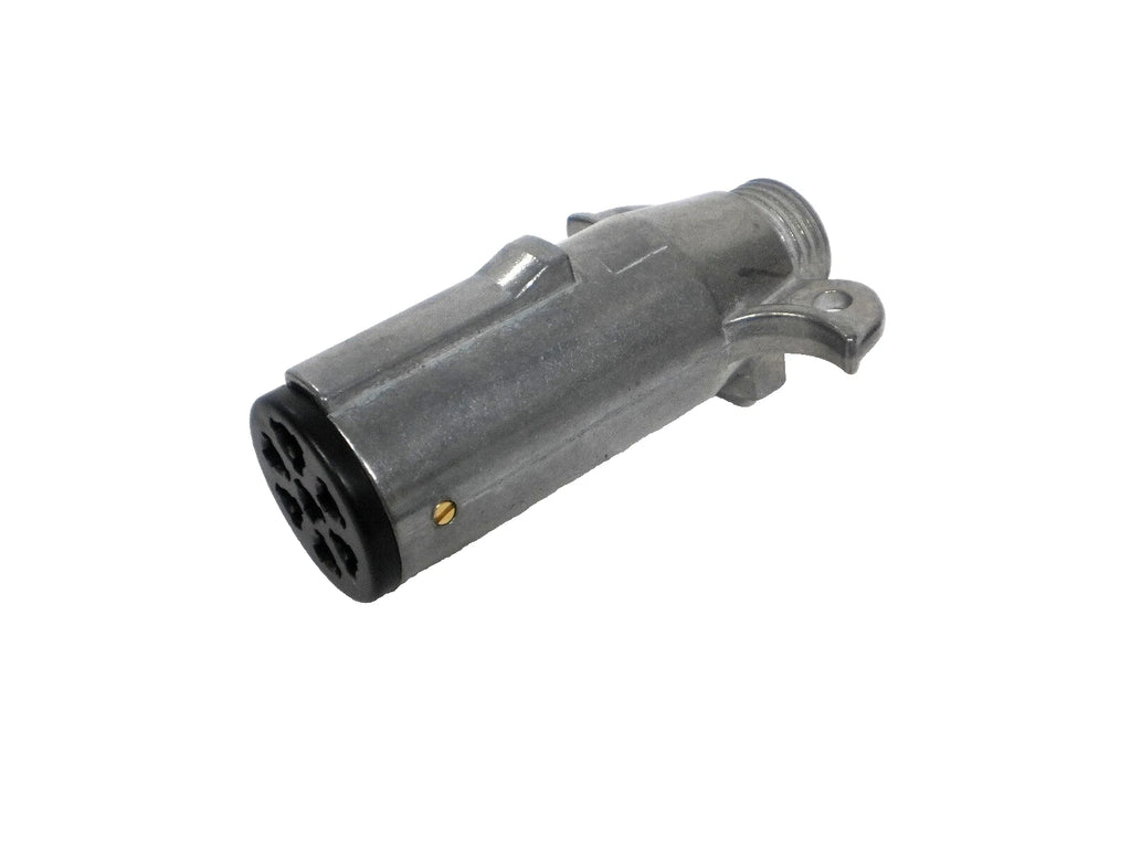 Brophy 7-Way Round Pin Trailer End Plug, Die-Cast Metal Housing (R7TD)