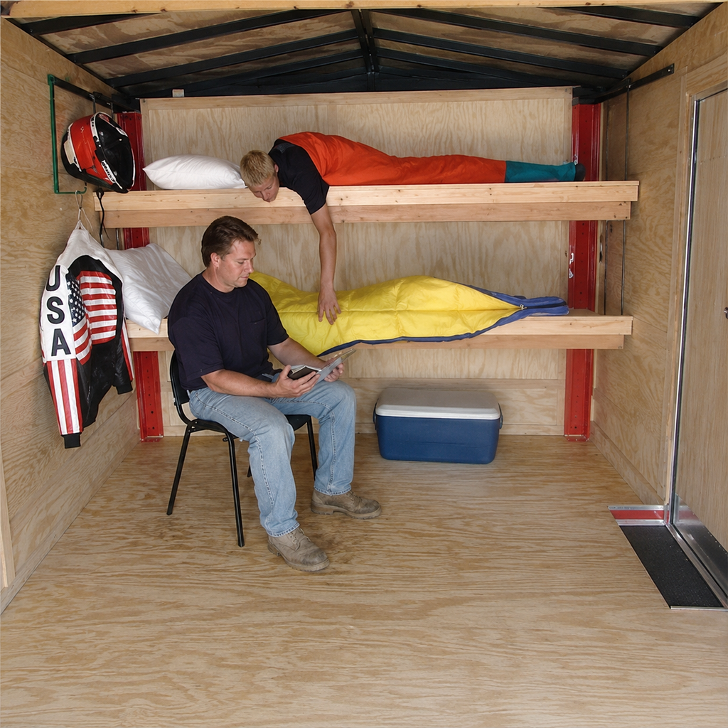 Rack'Em Adjustable Trailer Shelf Kit – 49" Brackets, E-Track Hangers & Wood Sockets (RA-13)