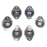 6 - Recessed D Ring tie Down rings 1200# Rated Trailer ATV Snowmobile Lawn Mower (RR01-LOTOF6)