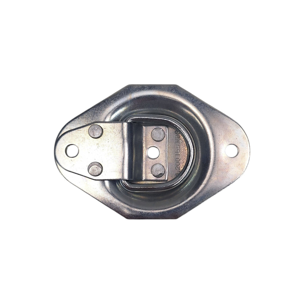 4 - Recessed D Ring tie Down rings 1200# Rated Trailer ATV Snowmobile Lawn Mower (RR01-LOTOF4)