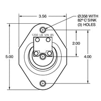 4 - Recessed D Ring tie Down rings 1200# Rated Trailer ATV Snowmobile Lawn Mower (RR01-LOTOF4)
