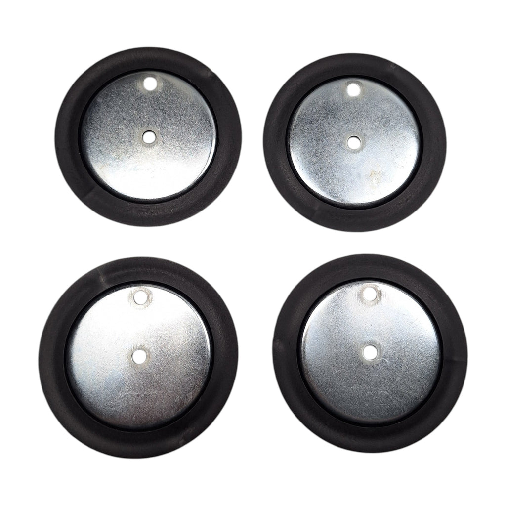 Four - 4" Round Surface Mount D Ring Tie Downs Trailer ATV 800# Rated with Bezel (RR02-LOTOF4)