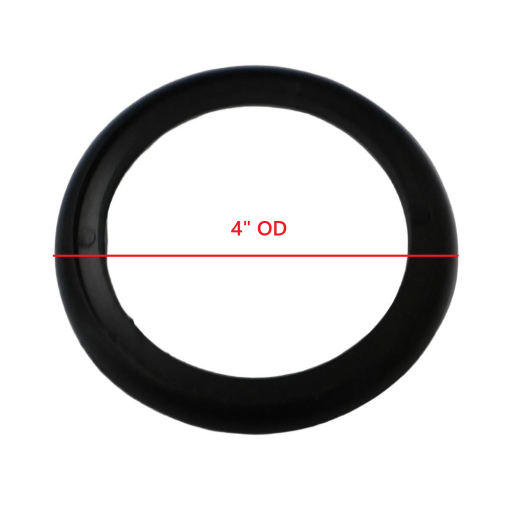 Six - 4" Round Surface Mount D-Ring Tie Downs Trailer ATV 800# Rated with Bezel (RR02-LOTOF6)