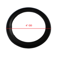 Six - 4" Round Surface Mount D-Ring Tie Downs Trailer ATV 800# Rated with Bezel (RR02-LOTOF6)