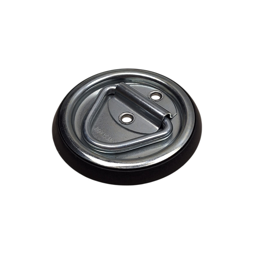 4" Round Surface Mount D Ring Tie Downs Trailer ATV 800# Rated with Bezel (RR02)