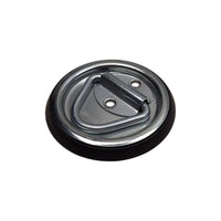 Six - 4" Round Surface Mount D-Ring Tie Downs Trailer ATV 800# Rated with Bezel (RR02-LOTOF6)