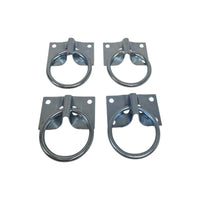4 - Bolt on Zinc D Ring ATV Motorcycle Trailer Rope Ring Tie Down Loop (RR03-LOTOF4)