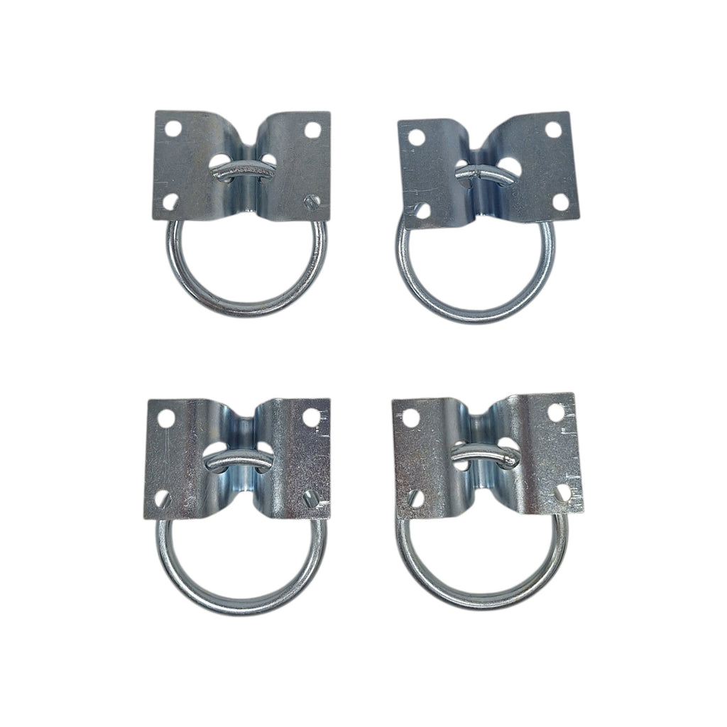 4 - Bolt on Zinc D Ring ATV Motorcycle Trailer Rope Ring Tie Down Loop (RR03-LOTOF4)
