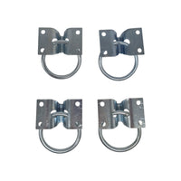 4 - Bolt on Zinc D Ring ATV Motorcycle Trailer Rope Ring Tie Down Loop (RR03-LOTOF4)