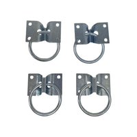 4 - Bolt on Zinc D Ring ATV Motorcycle Trailer Rope Ring Tie Down Loop (RR03-LOTOF4)