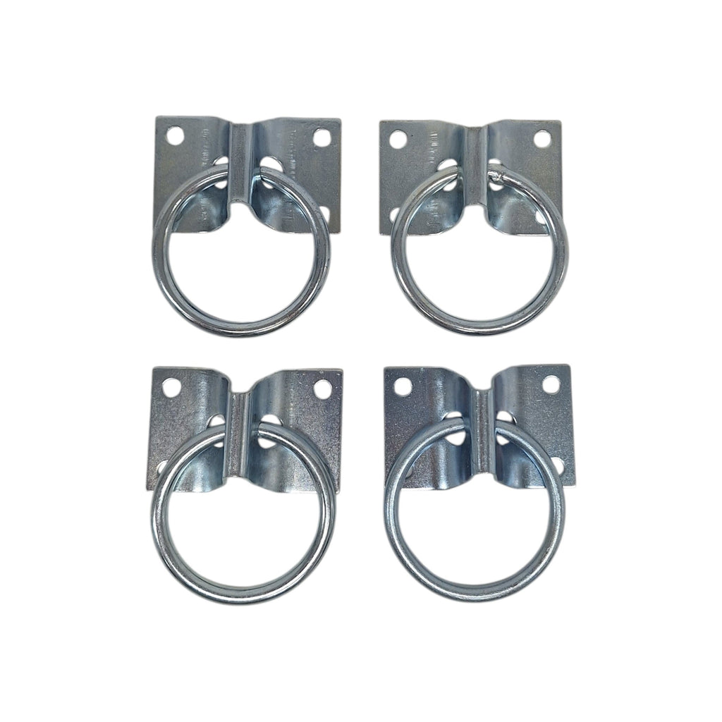 4 - Bolt on Zinc D Ring ATV Motorcycle Trailer Rope Ring Tie Down Loop (RR03-LOTOF4)