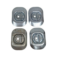 Four - 1/4" Mounting Ring Flush Mount Zinc D-Rings 1,500 Lbs (RR04-LOTOF4)