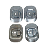 Four - 1/4" Mounting Ring Flush Mount Zinc D-Rings 1,500 Lbs (RR04-LOTOF4)