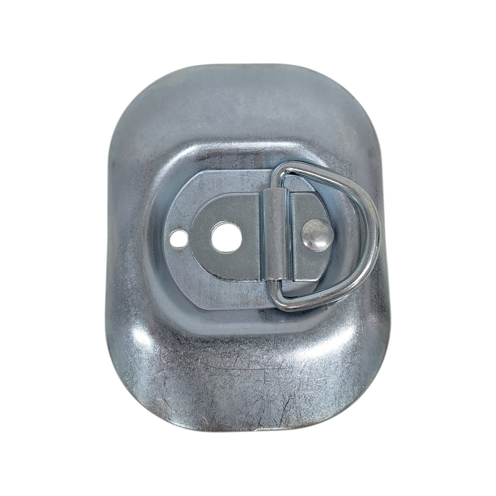 Four - 1/4" Mounting Ring Flush Mount Zinc D-Rings 1,500 Lbs (RR04-LOTOF4)