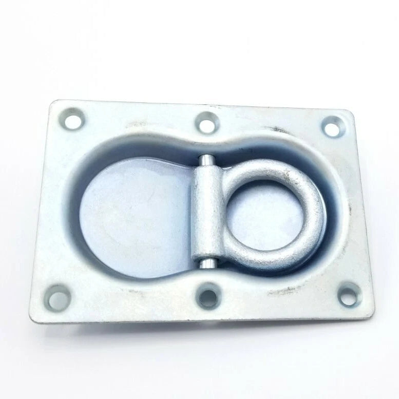 3/8" Zinc Plated Bolt-On D-Ring Trailer Tie Down – 3,300 lb Max. Capacity (RR12)