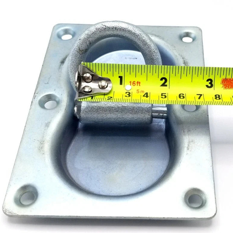 3/8" Zinc Plated Bolt-On D-Ring Trailer Tie Down – 3,300 lb Max. Capacity (RR12)
