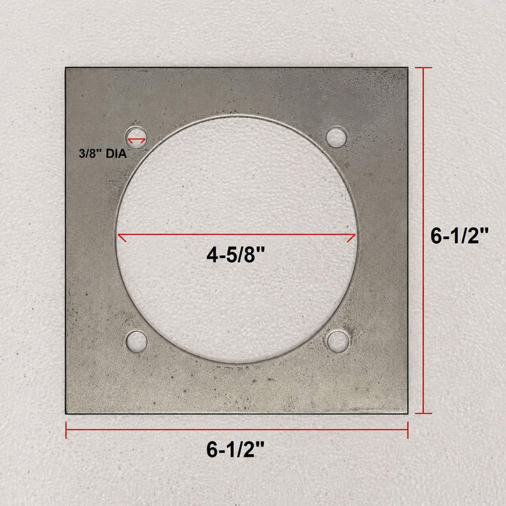 Set of 4 Recessed Full 360° Swivel 6000 lb Rated D-Ring Tie Downs with Backing Plates (RRQ6-BP-4)_)