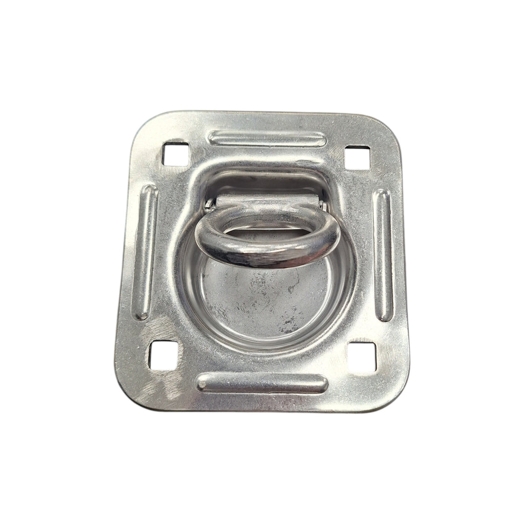 1/2" Thick Recessed Stainless Steel 5000# D Ring Trailer Car Truck (RRS5)