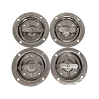 4pk Stainless Steel Swivel Recessed DRing 6000# Max Tie Down Cargo Trailer Deck (RRS6-LOTOF4)