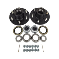 2- Trailer Hubs Convert from Mobile Home with Bearings 6000# 6 Lug 6x5.5 Idler Axle (RVIH6550-KITX2)