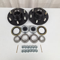 2- Trailer Hubs Convert from Mobile Home with Bearings 6000# 6 Lug 6x5.5 Idler Axle (RVIH6550-KITX2)
