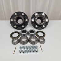 2- Trailer Hubs Convert from Mobile Home with Bearings 6000# 6 Lug 6x5.5 Idler Axle (RVIH6550-KITX2)