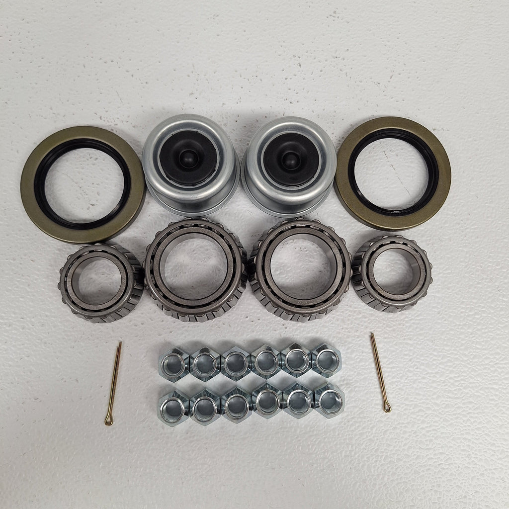 2- Trailer Hubs Convert from Mobile Home with Bearings 6000# 6 Lug 6x5.5 Idler Axle (RVIH6550-KITX2)